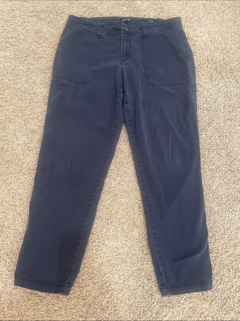 Jones New York Dark Navy Chino Ankle Pants
